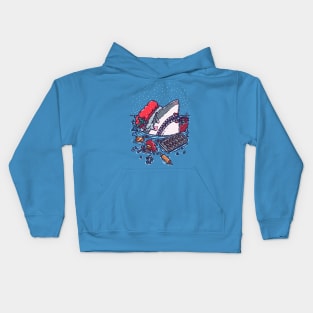 Mrs Claus Shark Kids Hoodie